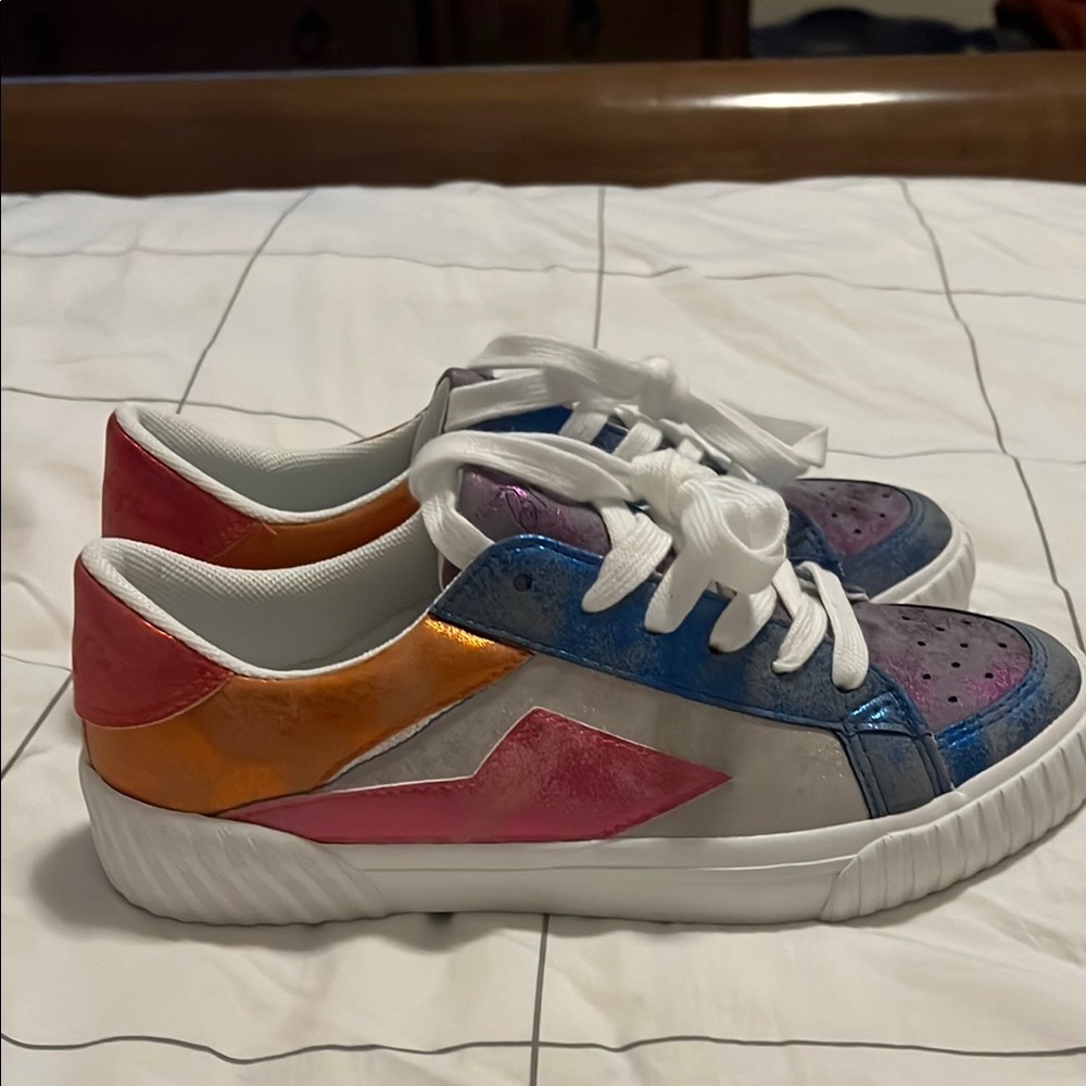 Blowfish Blue, Pink, Purple and Orange Sneakers with Chunky Sole - Picture 3 of 5